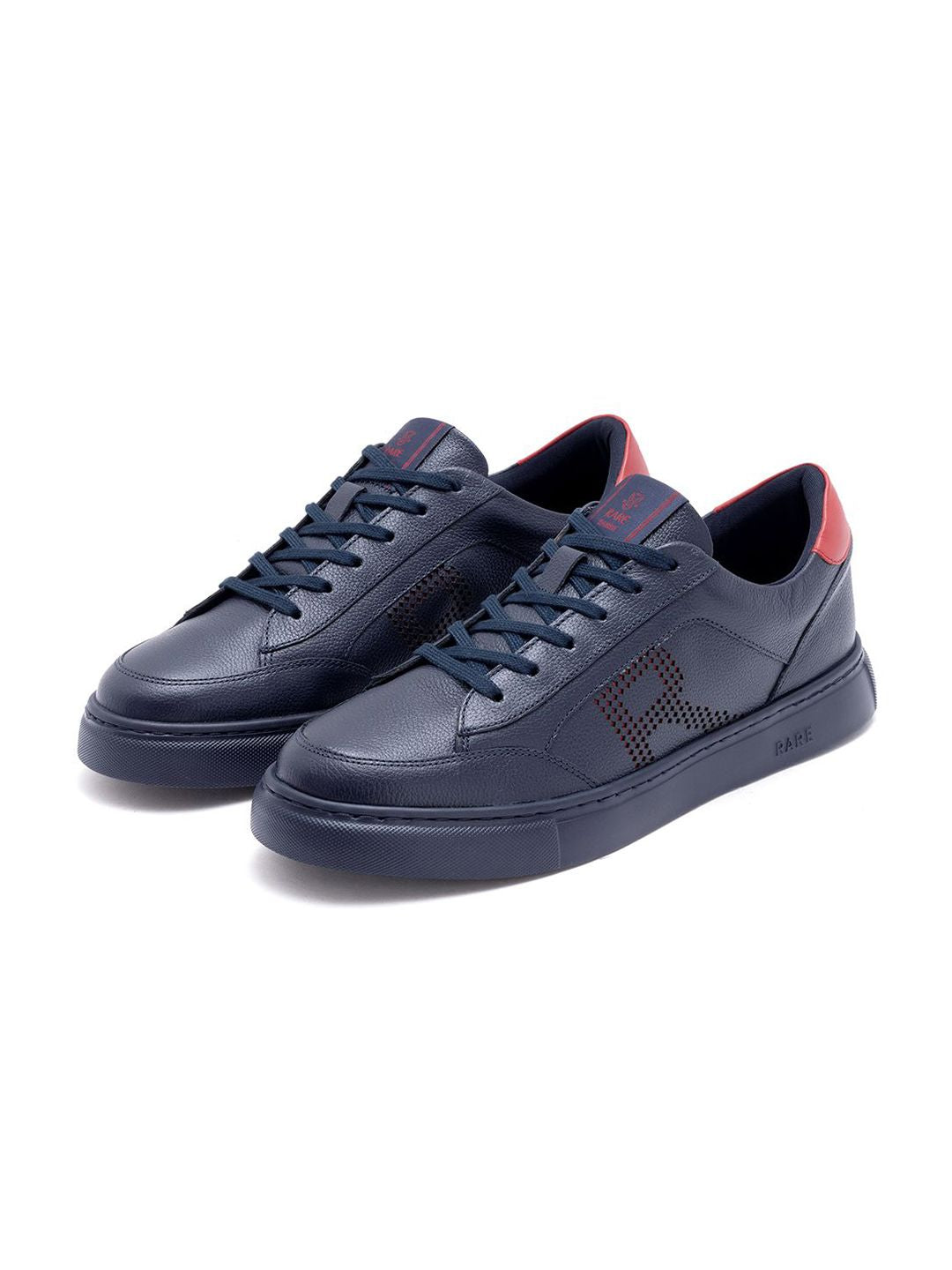 RARE RABBIT Men Textured Leather Sneakers