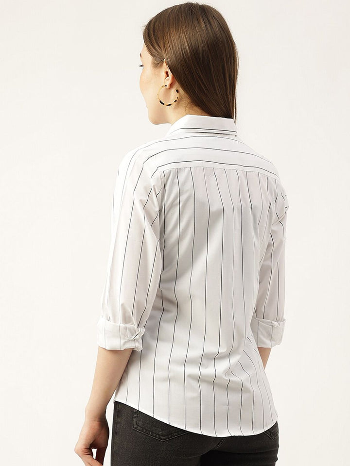 Hancock Vertical Striped Slim sesuai kemeja kapas tulen kasual