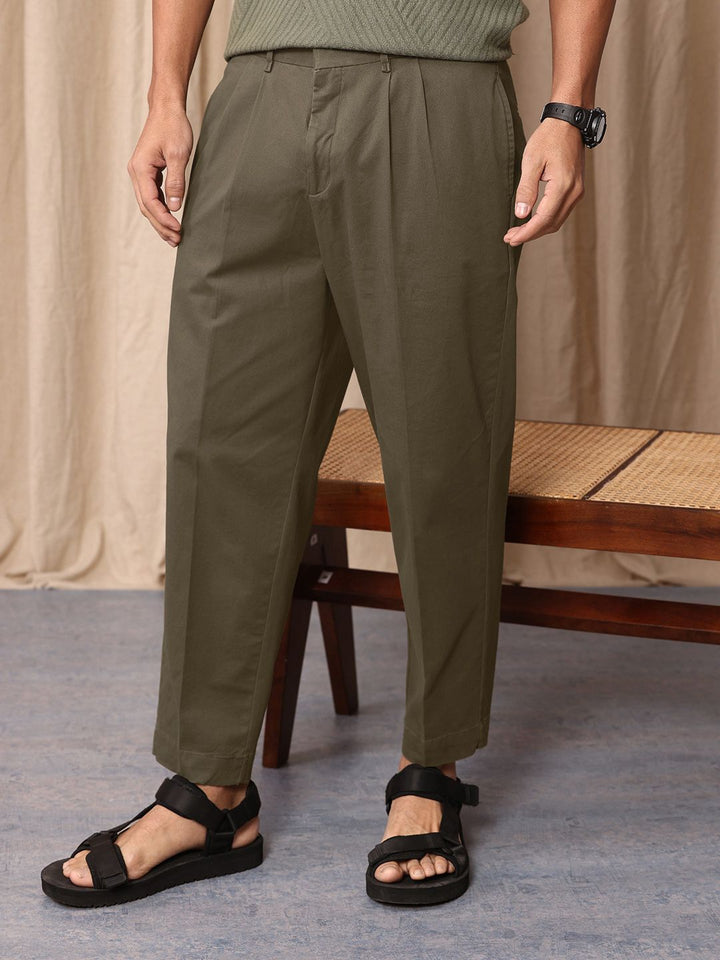 Mr Bowerbird Men Oversized Fit Pleated Trousers