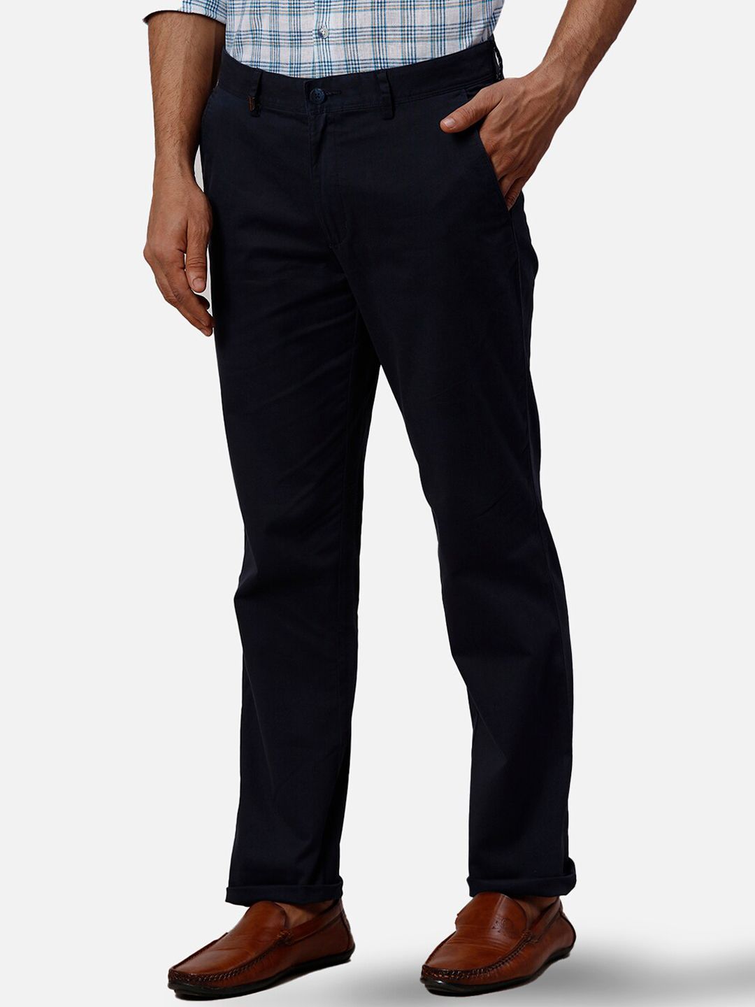Park Avenue Men Slim Fit Mid-Rise Formal Trousers