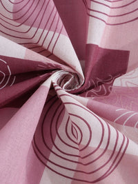 Moda Rapido X KLOTTHE Pink Printed Pure Cotton Single Bedsheet With Pillow Covers