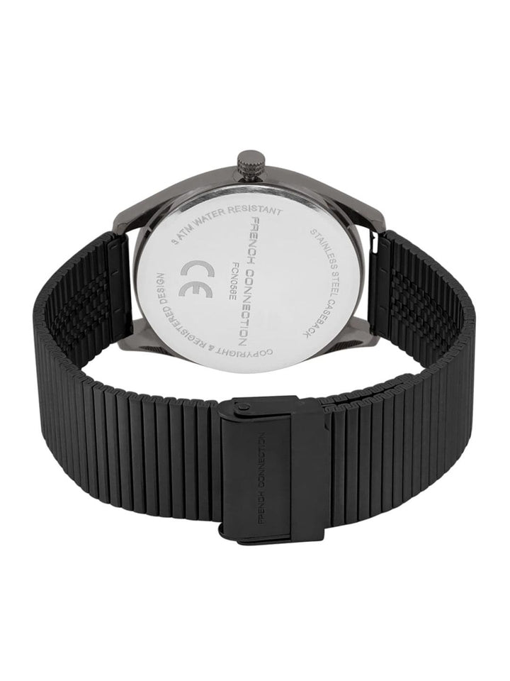 French Connection Men Textured Stainless Steel Analogue Watch FCN056E