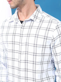 HIGHLANDER Men Windowpane Checked Slim Fit Casual Shirt