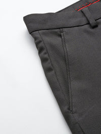 The Indian Garage Co. X Luxe Men Textured Regular Fit Formal Trousers