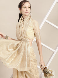 Saree mall Floral Silk Blend Saree with Woven Design border