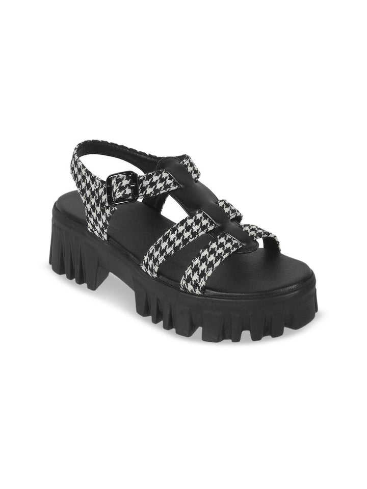 Mochi Women Open Toe Backstrap Block Heel Sandals