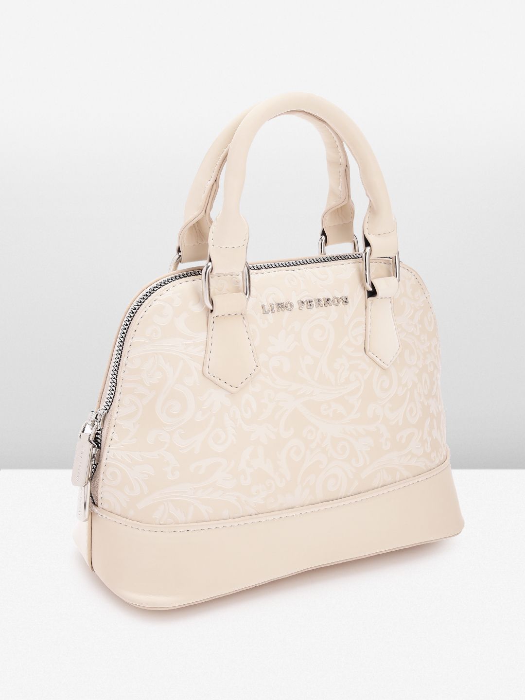Lino Perros Women Floral Textured Structured Handheld Bag