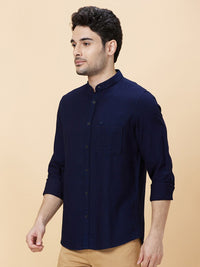 Being Human Slim Fit Mandarin Collar Long Sleeves Casual Shirt