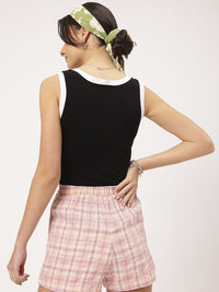 DressBerry Monochromatic Plunge V-Neck Sleeveless Bodysuit