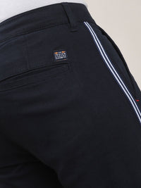 The Indian Garage Co Men Navy Blue Slim Fit Solid Chinos