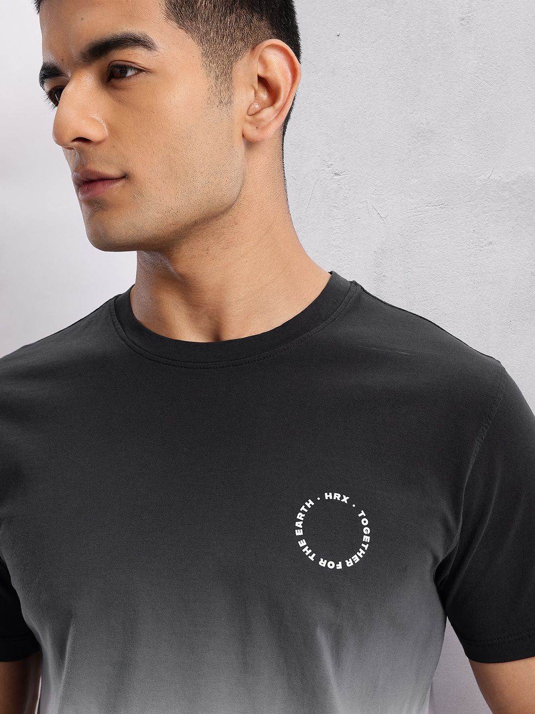 HRX by Hrithik Roshan Ombre Dyed Pure Cotton Lifestyle T-shirt