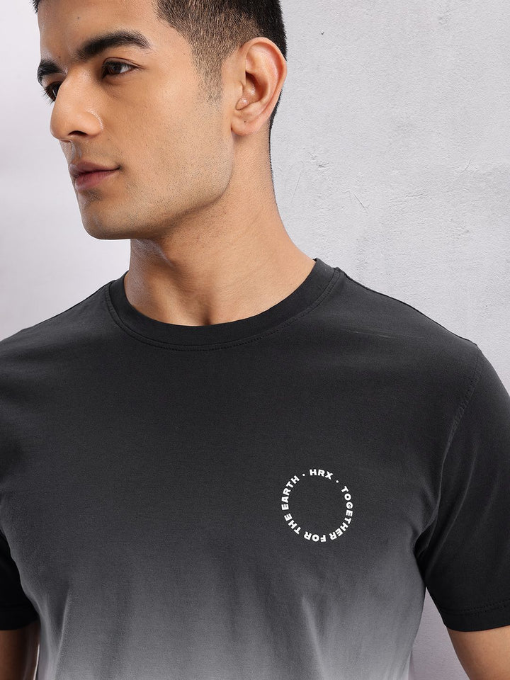 HRX by Hrithik Roshan Ombre Dyed Pure Cotton Lifestyle T-shirt
