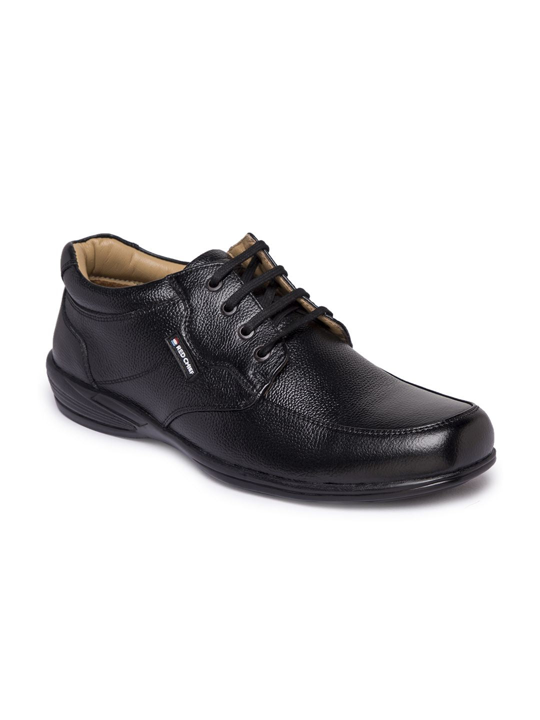 Red Chief Men Black Leather Casual Derbys