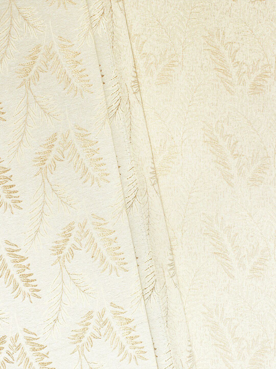 Story@home Cream-Coloured Set of 2 Floral Room Darkening Door Curtain