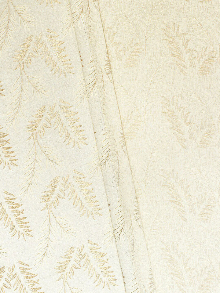Story@home Cream-Coloured Set of 2 Floral Room Darkening Door Curtain