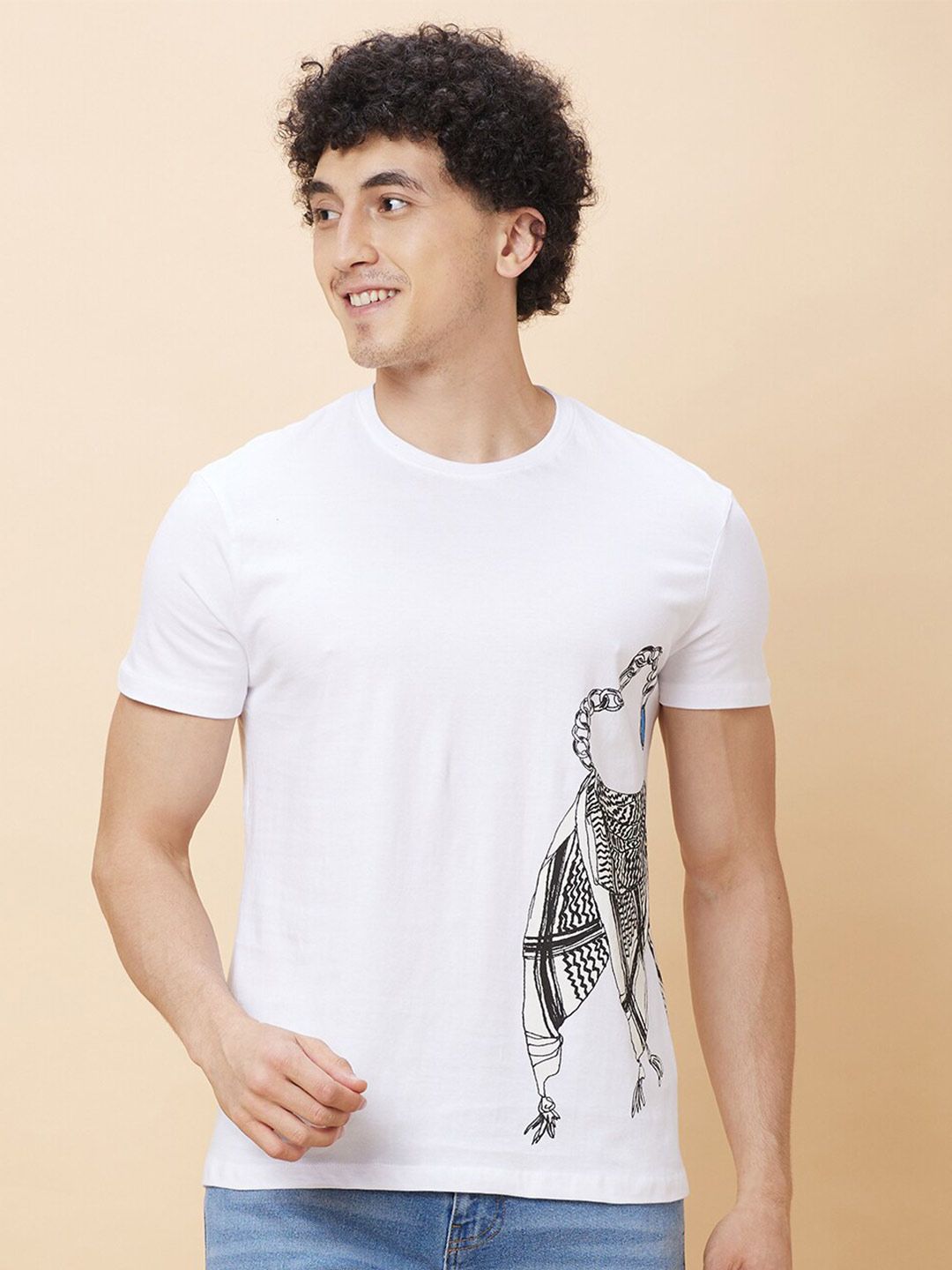 Being Human Graphic Printed Round Neck T-shirt