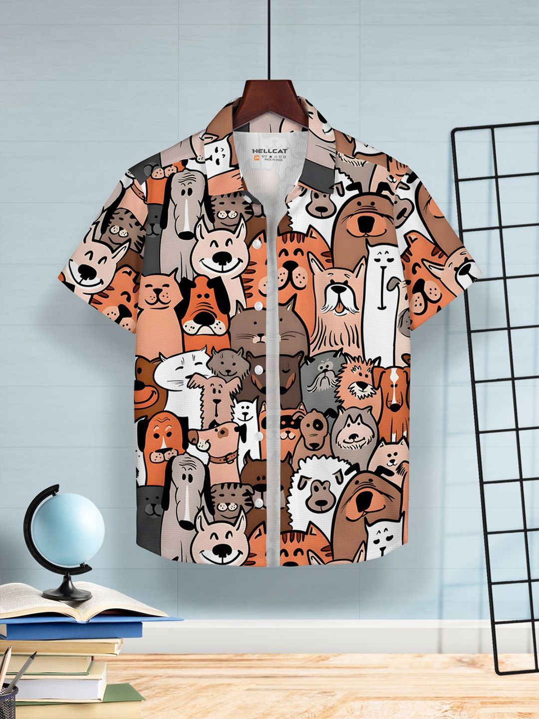 HELLCAT Boys Cotton Floral Opaque Printed Casual Shirt Pack of 2