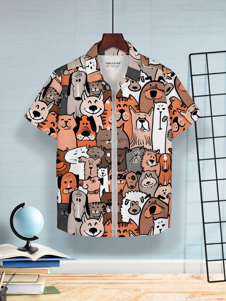 HELLCAT Boys Cotton Floral Opaque Printed Casual Shirt Pack of 2
