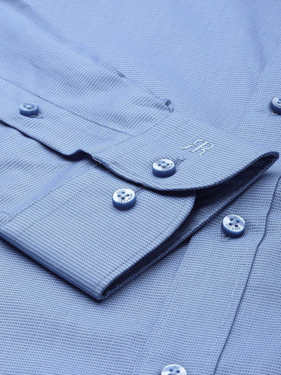 Raymond Slim Fit Textured Pure Cotton Formal Shirt
