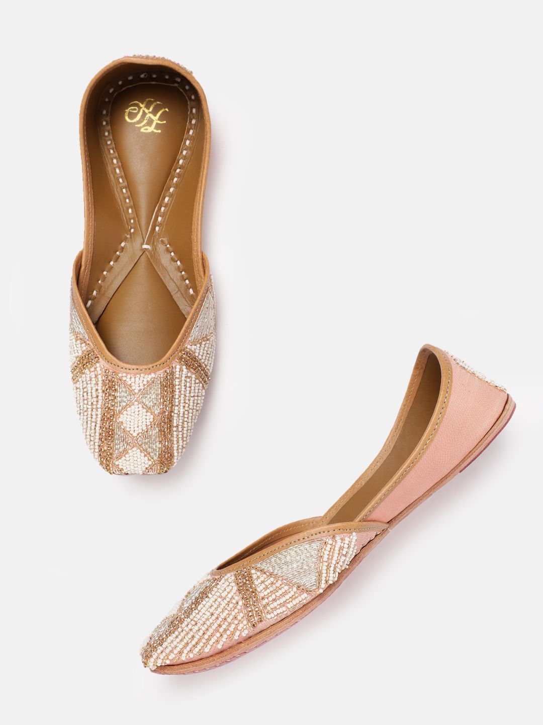 House of Pataudi Women Embellished Ethnic Mojaris