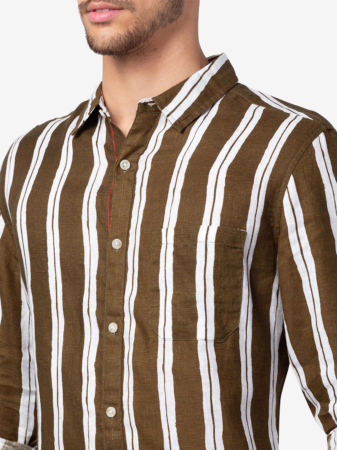 SPYKAR Men Slim Fit Striped Casual Shirt