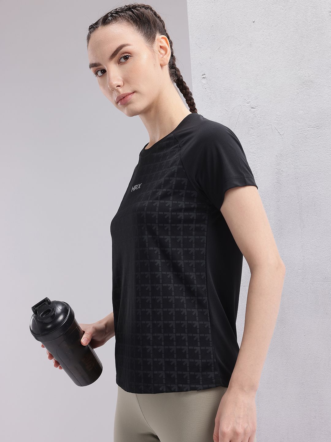 HRX by Hrithik Roshan Brand Logo Printed Rapid-Dry Running T-shirt
