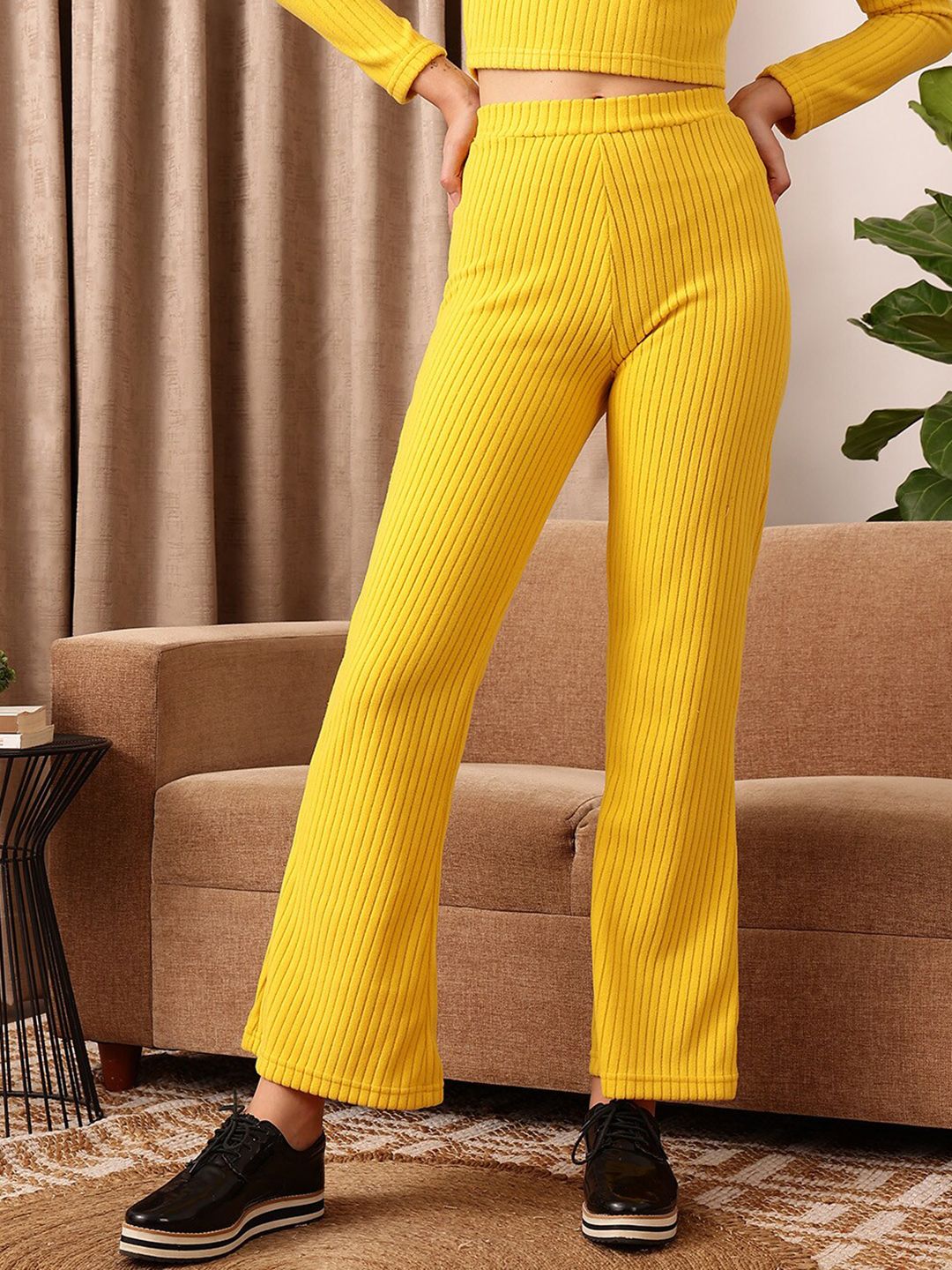 STREET 9 BASICS Women Relaxed Mid-Rise Bootcut Trousers