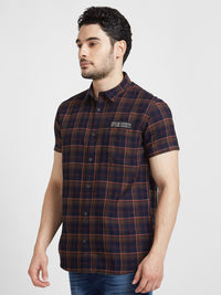 SPYKAR Classic Opaque Tartan Checked Cotton Casual Shirt