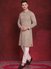 Jompers Embroidered Regular Sequinned Kurta with Pyjamas