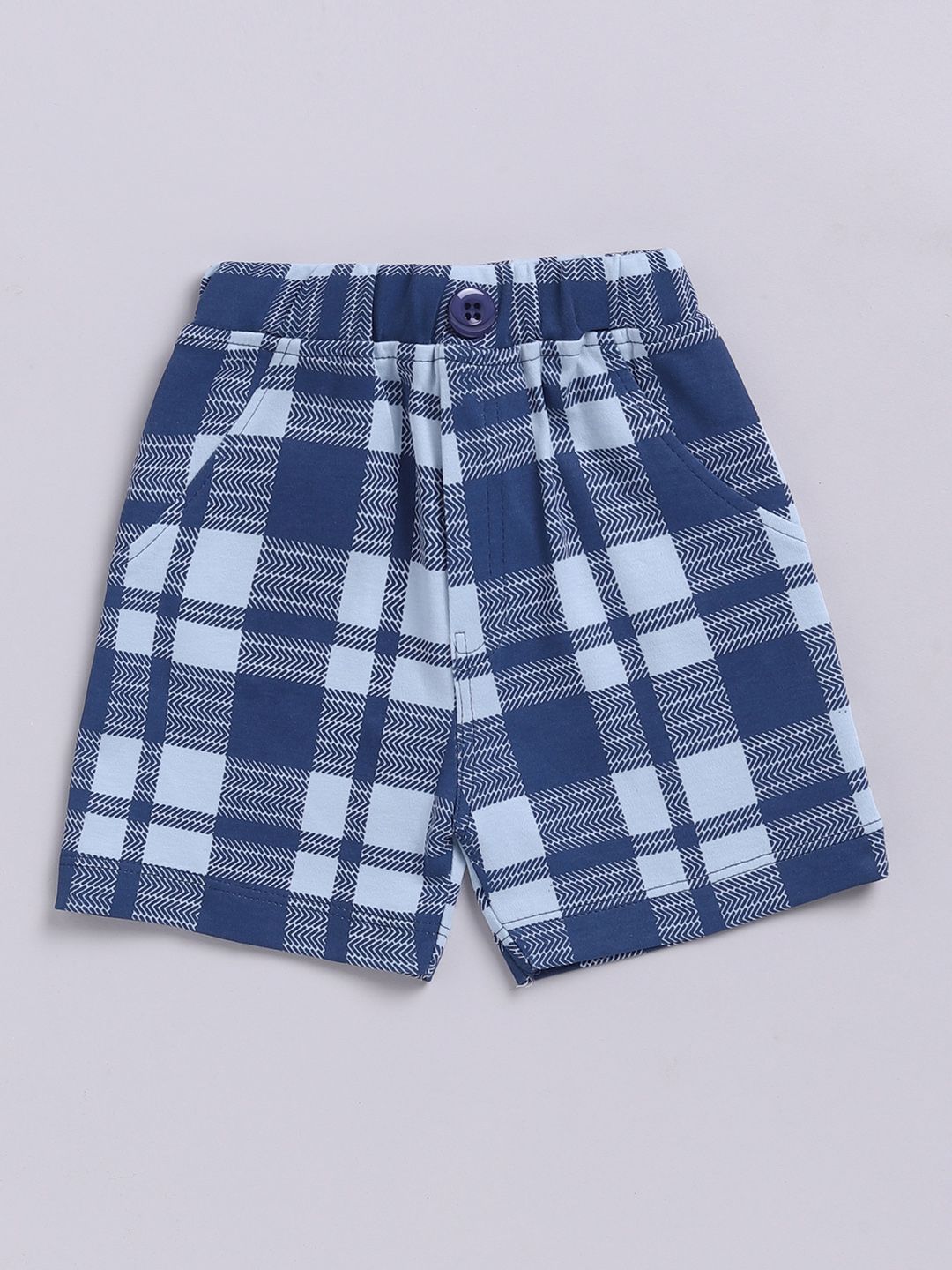 Moms Love Infant Boys Checked Pure Cotton Clothing Set