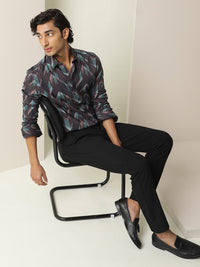 RARE RABBIT Men Stria Slim Fit Vertical Striped Shirt