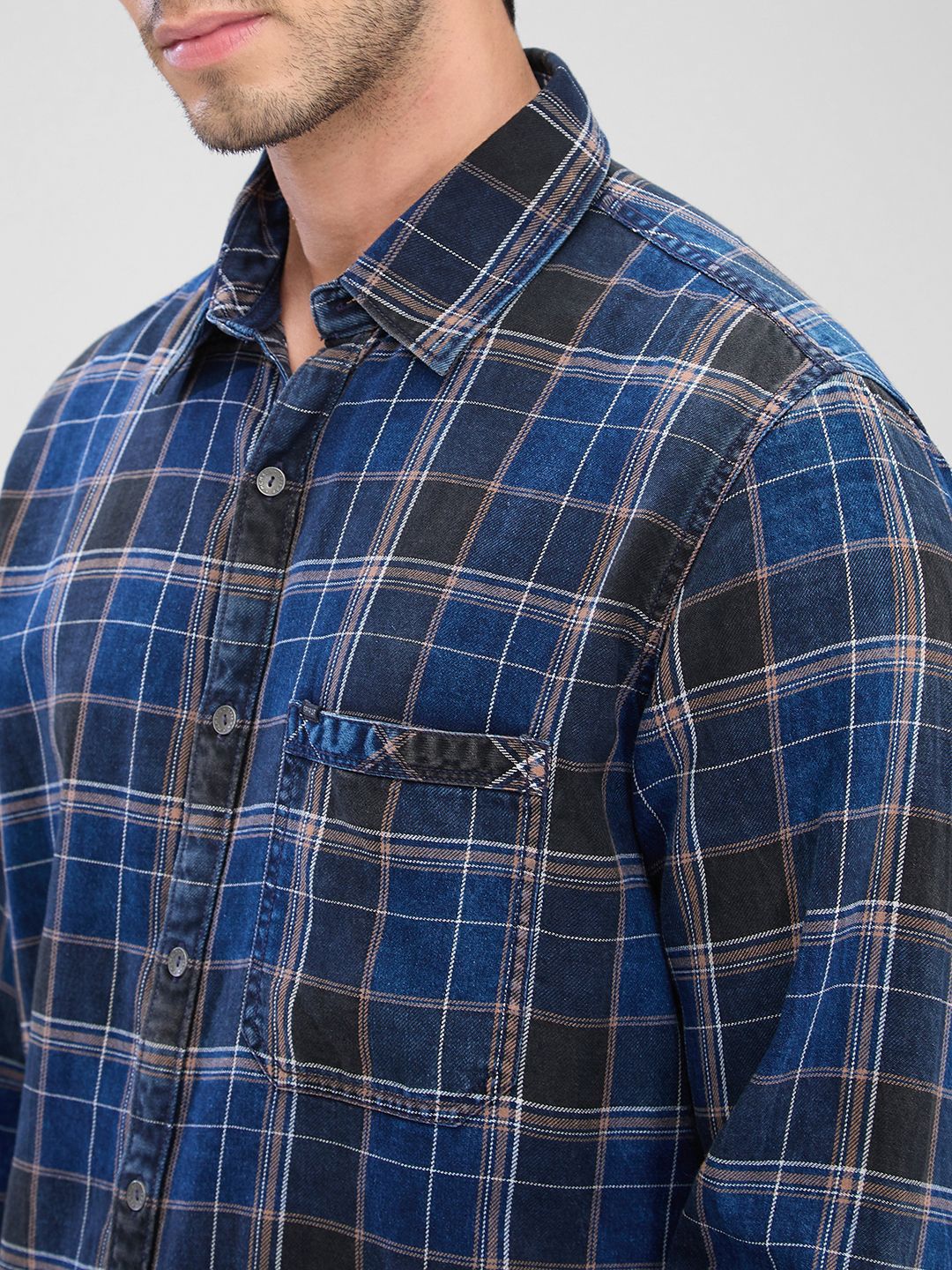 SPYKAR Men Tartan Checks Slim Fit Casual Shirt
