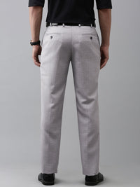 Park Avenue Men Regular Fit Checked Formal Trousers