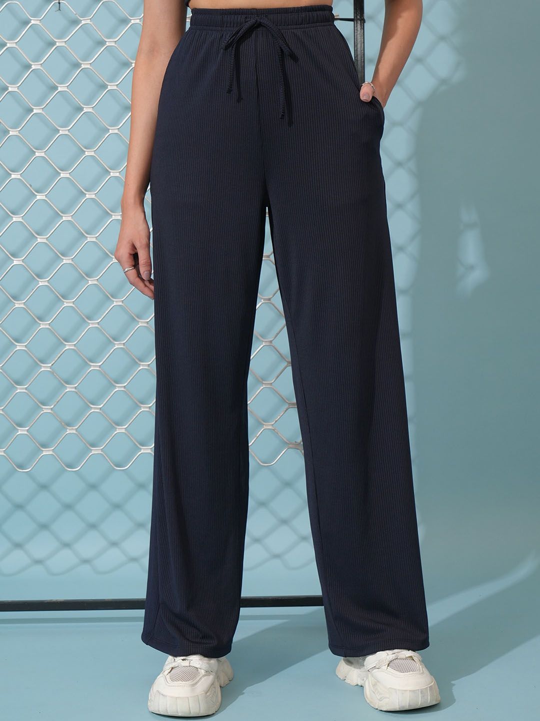 Tokyo Talkies Rib Cami Top  Cardigan & Track Pants Co-Ords