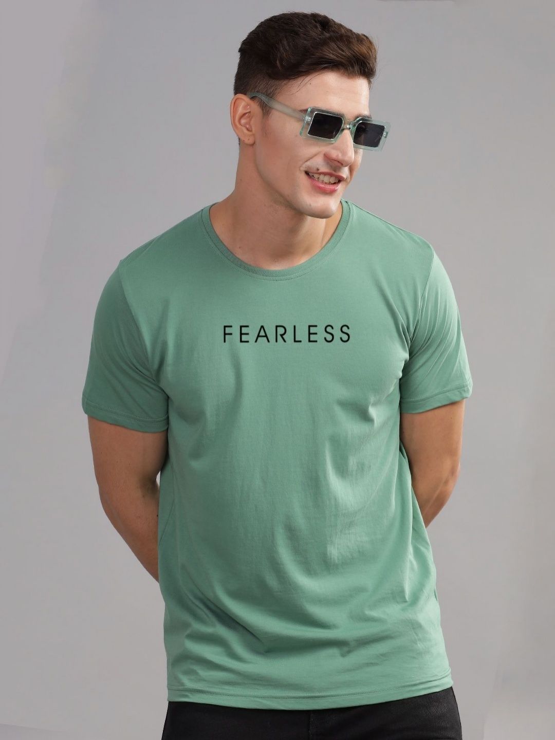 ADRO Men Typography Printed Raw Edge T-shirt