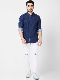 SPYKAR Men Kano Skinny Fit Mid-Rise Slash Knee Cotton Jeans