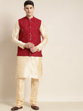 SOJANYA Manadrin Collar Kurta with Pyjamas & Nehru Jacket