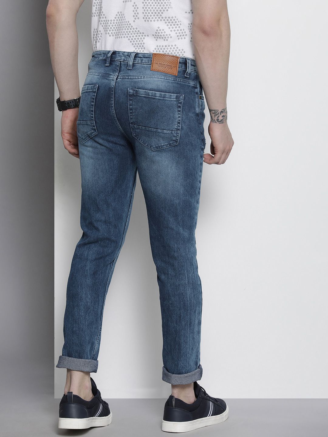 The Indian Garage Co Men Blue Slim Fit Stretchable Jeans
