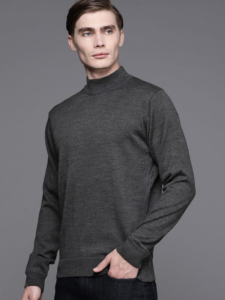 Raymond Men Solid High Neck Pullover