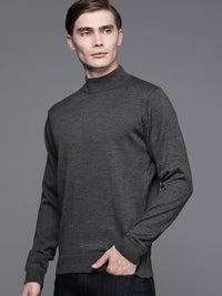 Raymond Men Solid High Neck Pullover