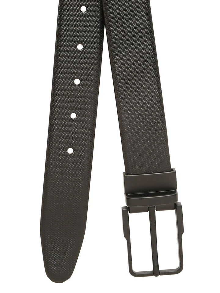 Teakwood Leathers Men Textured Leather Reversible Formal Belt