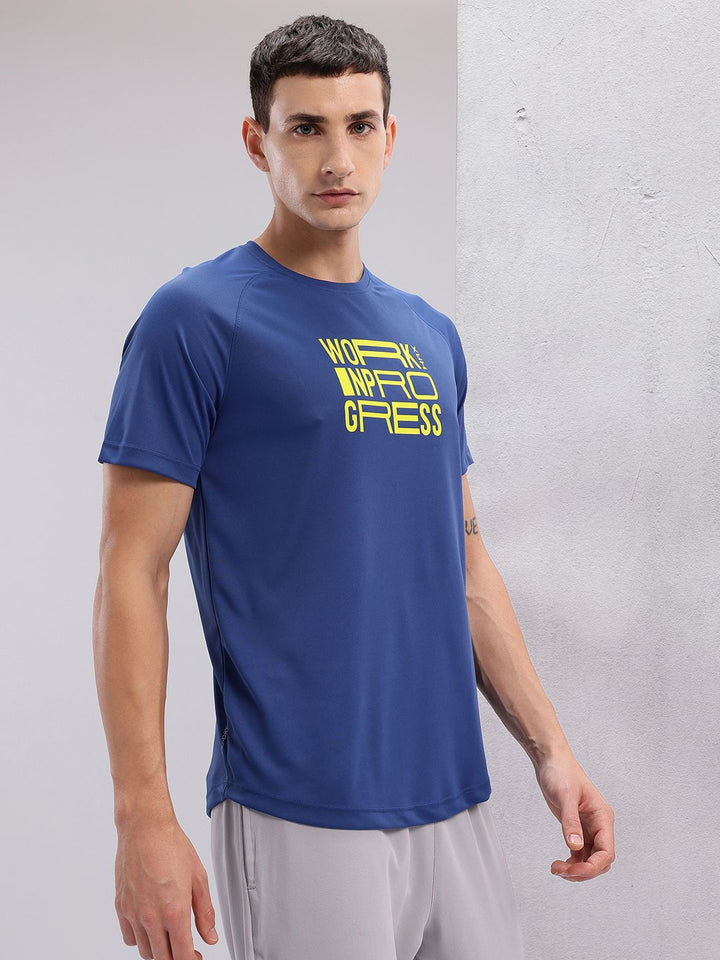 HRX by Hrithik Roshan Typography Print Rapid-Dry Training T-shirt