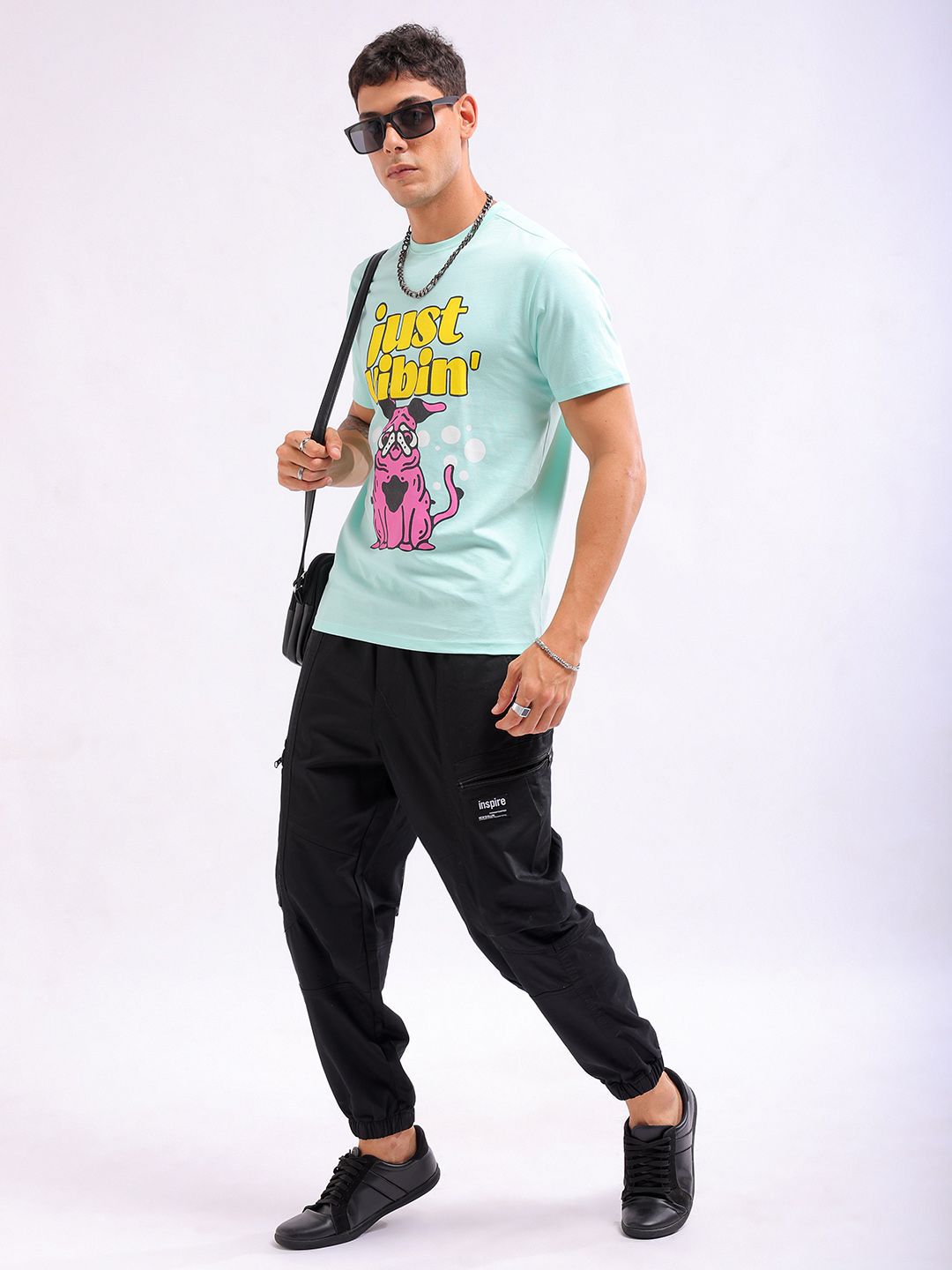 The Indian Garage Co Men Graphic Printed Round Neck Slim Fit T-shirt