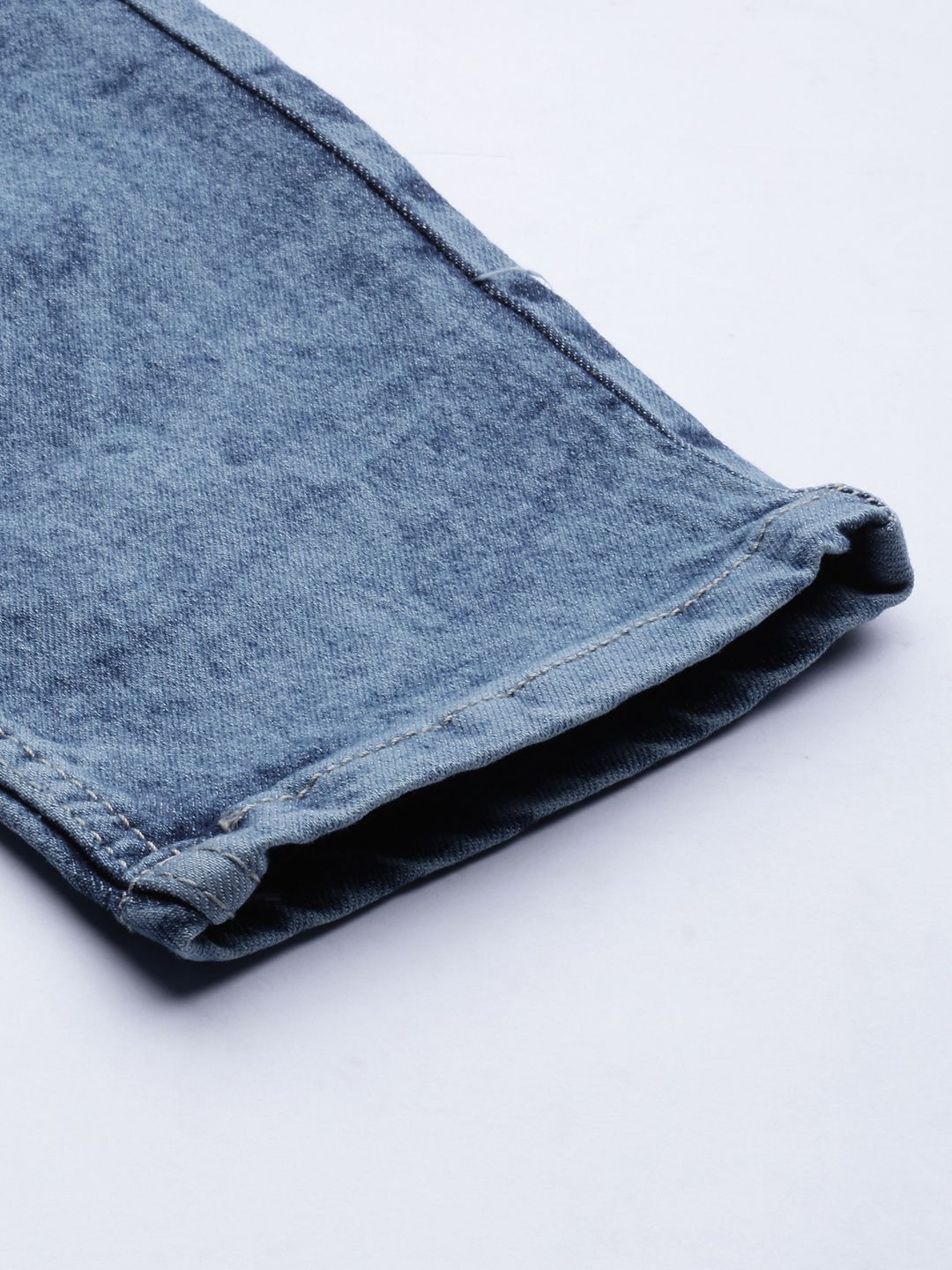 The Indian Garage Co Men Blue Slim Fit Light Fade Stretchable Jeans