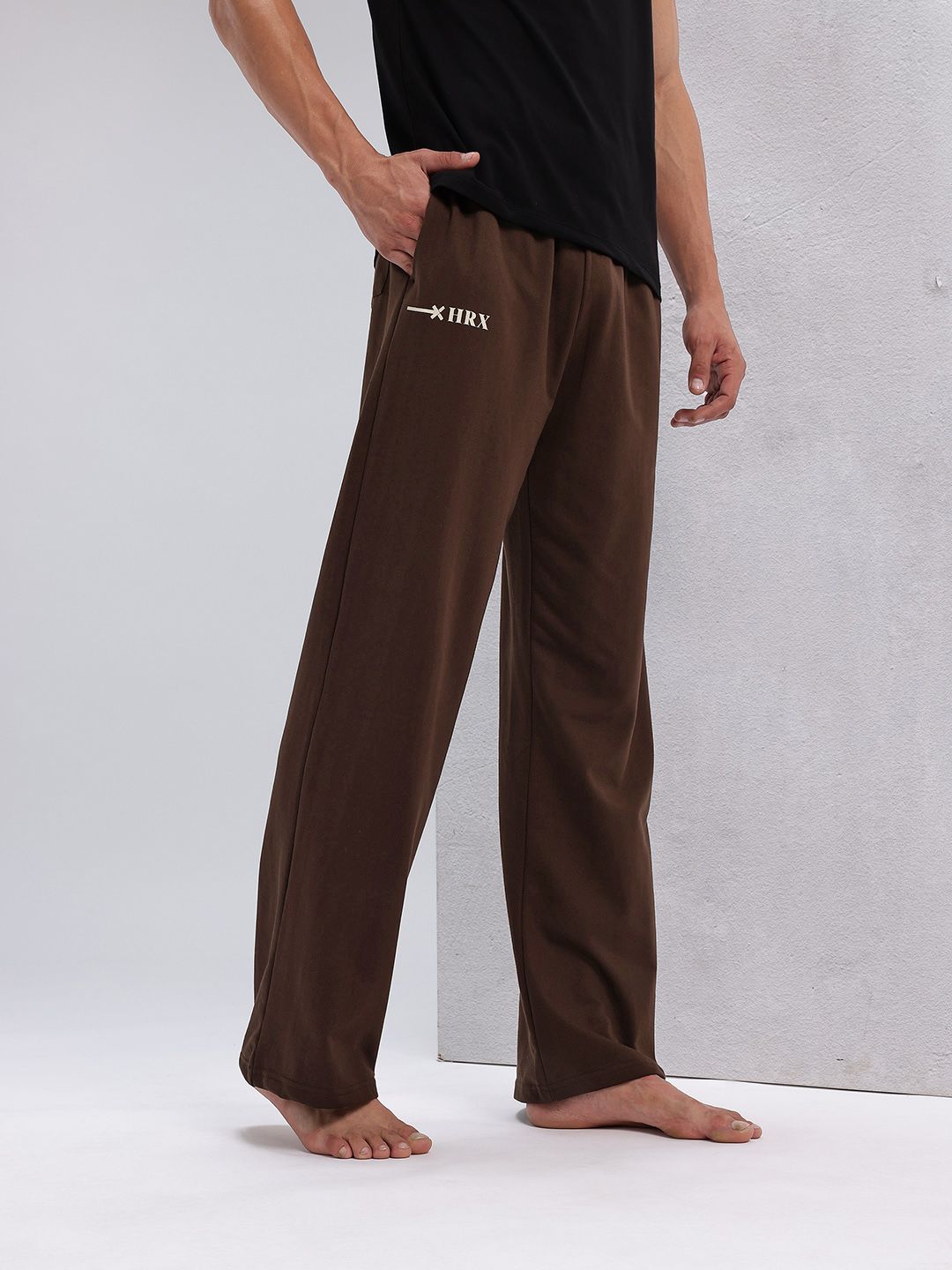 HRX by Hrithik Roshan Men Typography Print Mid-Rise Yoga Track Pants