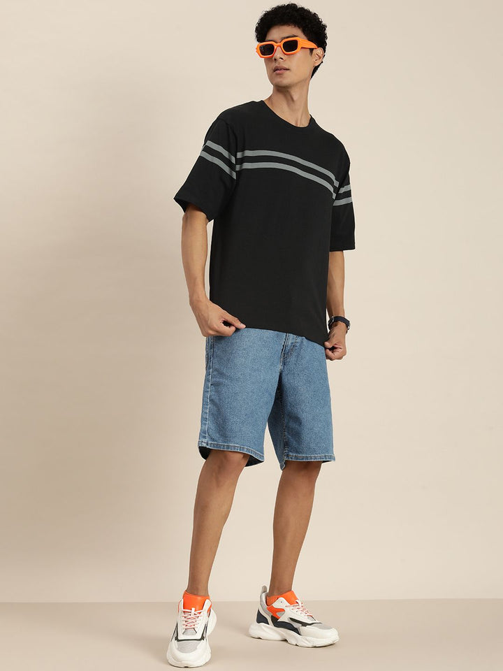 DILLINGER Men Striped Oversized T-shirt