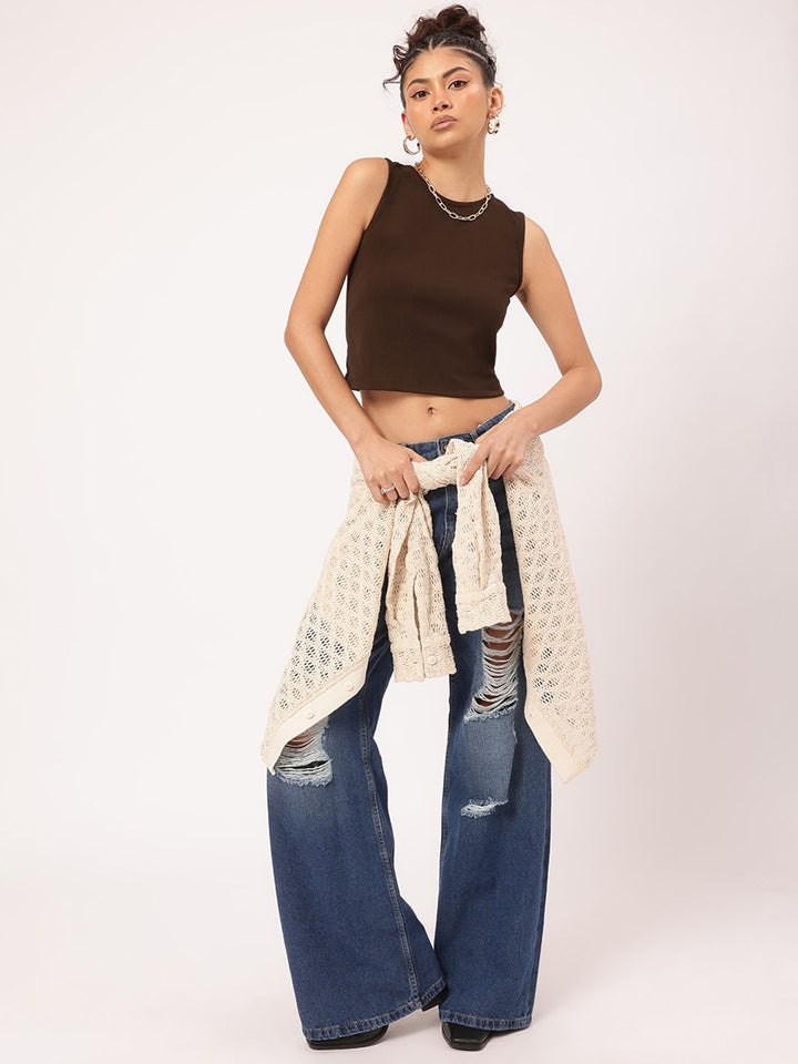 DressBerry Bow Tie Back Beauty Crop Top