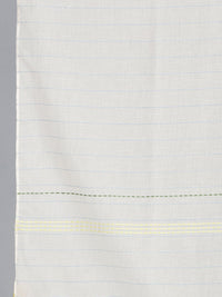 W Women Blue Striped Kurta with Trousers & With Dupatta