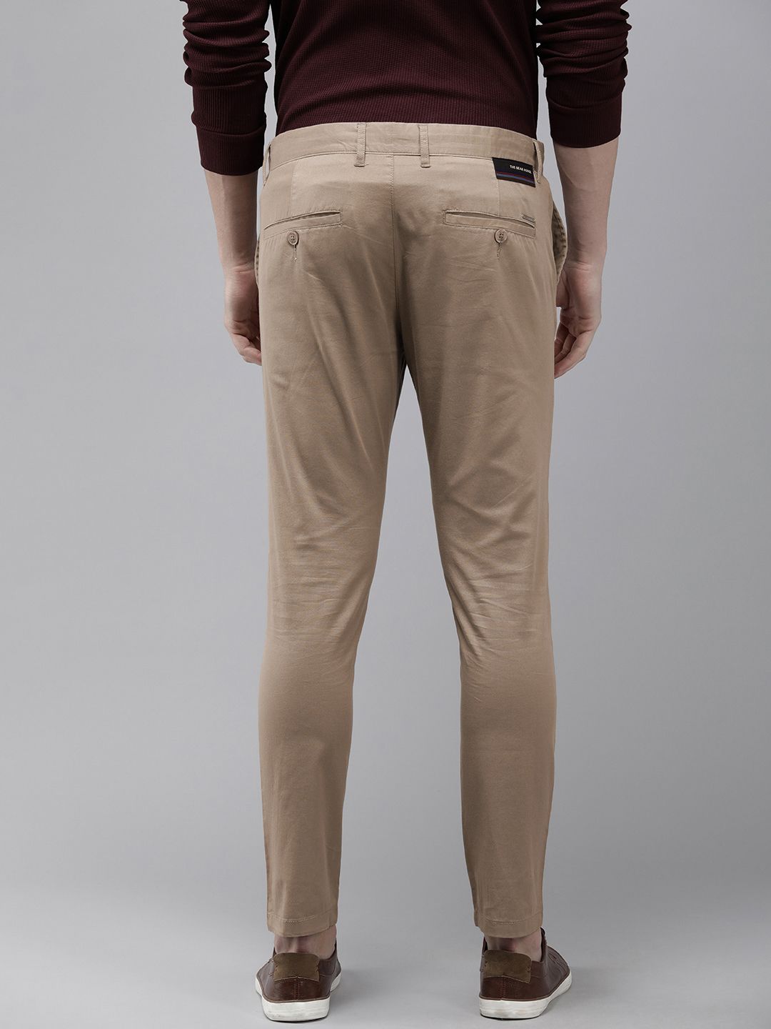 THE BEAR HOUSE Tapered Fit Cotton Chinos Trousers