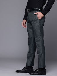 Raymond Men Textured Slim Fit Formal Trousers